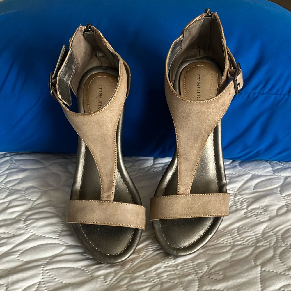 Maurices Tan High-Heeled Sandals
